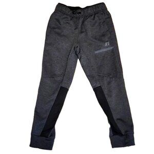 Russell Dri-Power Boys L 10/12 Sweatpants Tech Fleece Jogger Pockets BLACK/GRAY